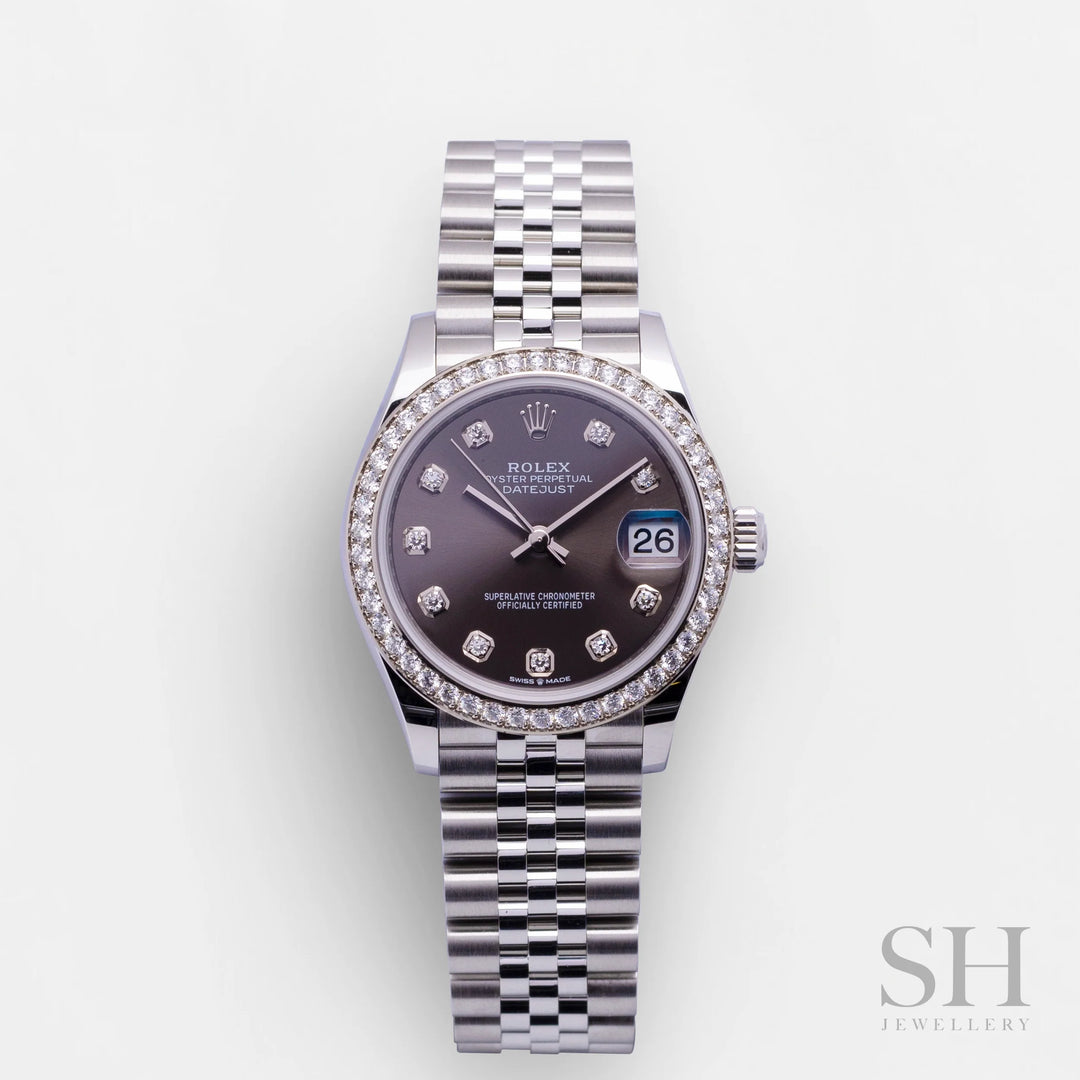 Rolex Datejust31 31mm Steel/WG Dark Grey Dial Diamond Markers 2024 Ref m278384rbr-0010 (#736)