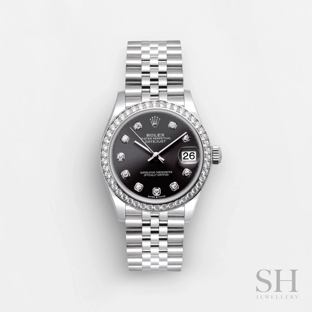 Rolex Datejust31 31mm Steel/WG Dark Grey Dial Diamond Markers 2024 Ref m278384rbr-0010 (#689)