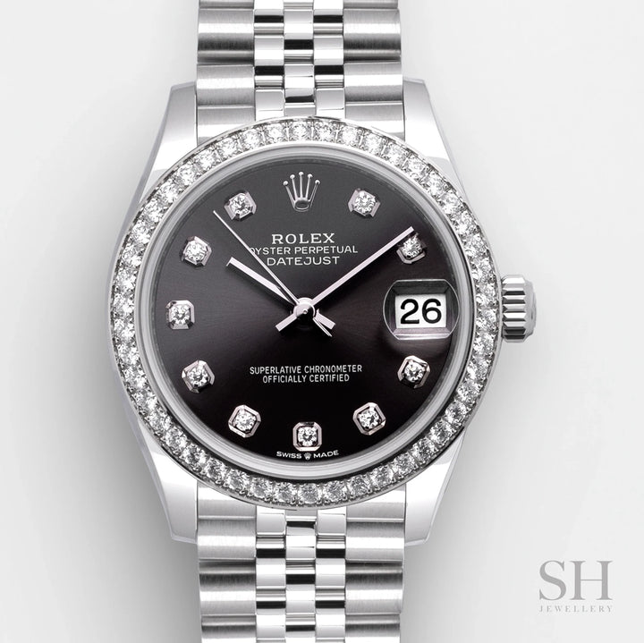 Rolex Datejust31 31mm Steel/WG Dark Grey Dial Diamond Markers 2024 Ref m278384rbr-0010 (#689)