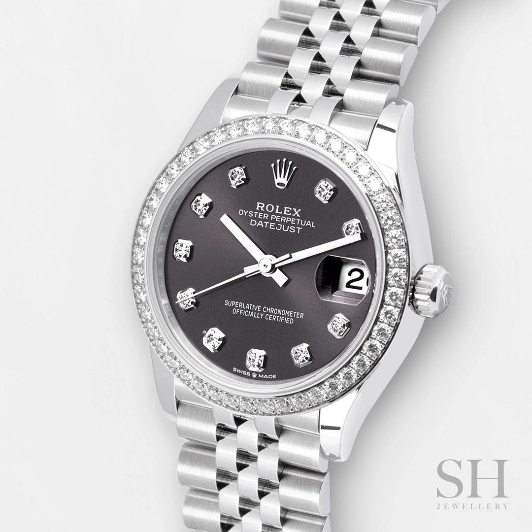 Rolex Datejust31 31mm Steel/WG Dark Grey Dial Diamond Markers 2024 Ref m278384rbr-0010 (#689)