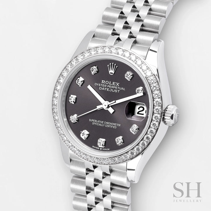 Rolex Datejust31 31mm Steel/WG Dark Grey Dial Diamond Markers 2024 Ref m278384rbr-0010 (#784)