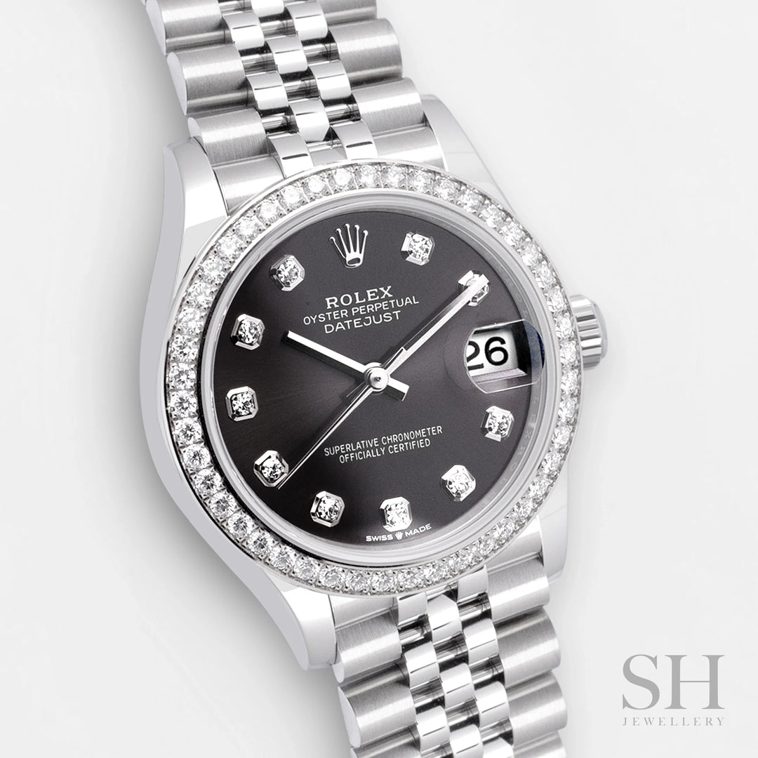 Rolex Datejust31 31mm Steel/WG Dark Grey Dial Diamond Markers 2024 Ref m278384rbr-0010 (#689)