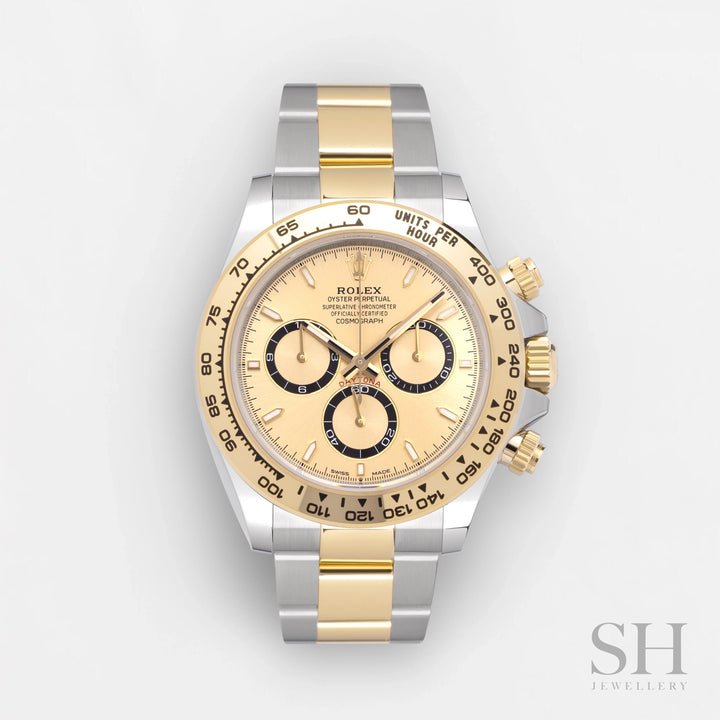 Rolex Cosmograph Daytona 40mm Steel/YG Champagne Dial Stick Markers 2024 Ref m126503-0004 (#705)