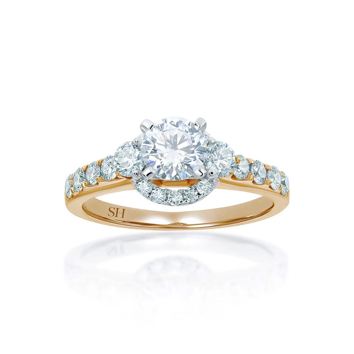 Intricate Semi-Halo Engagement Ring - W0252
