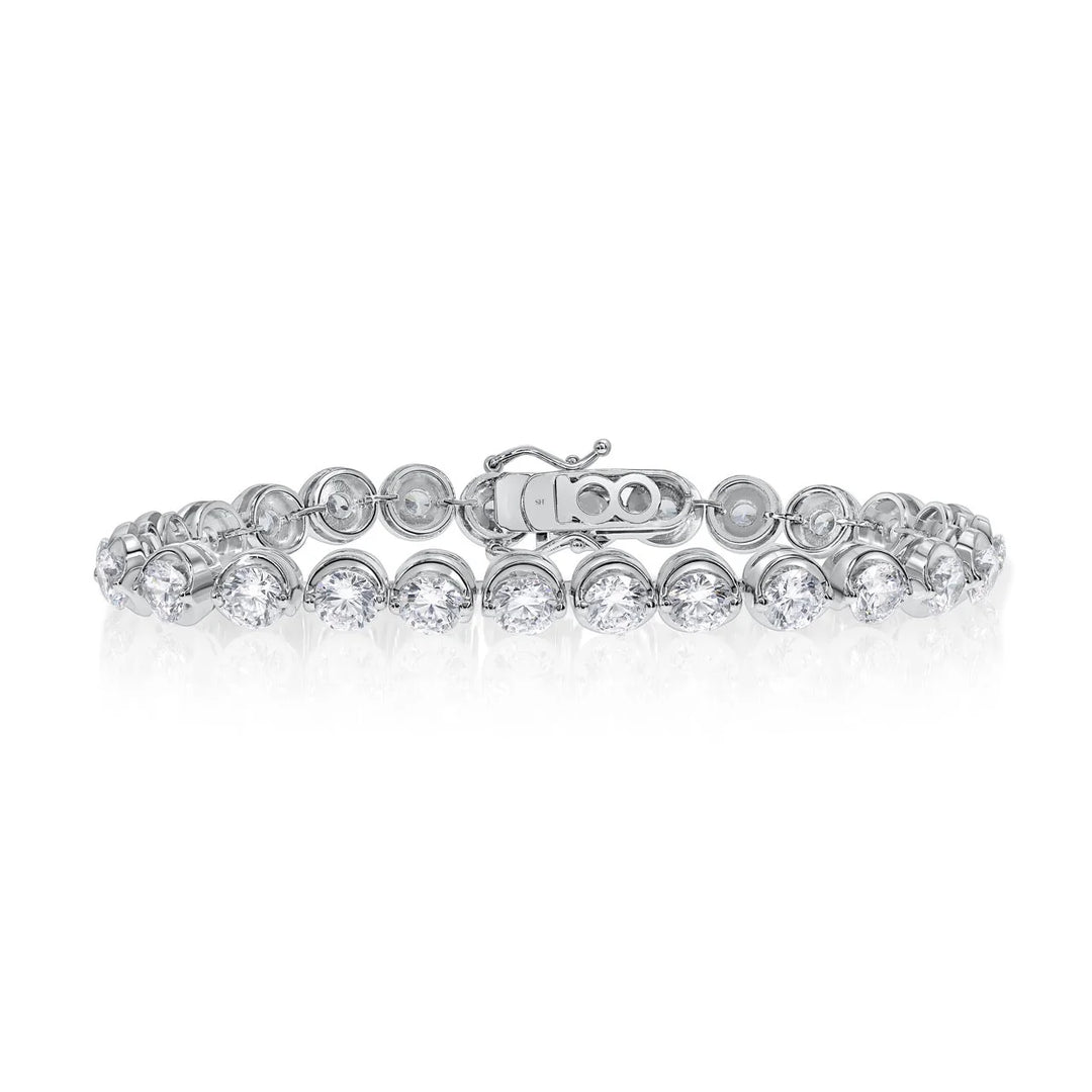 18kt Gold Cirque Diamond Tennis Bracelet 13.00ct - W0963