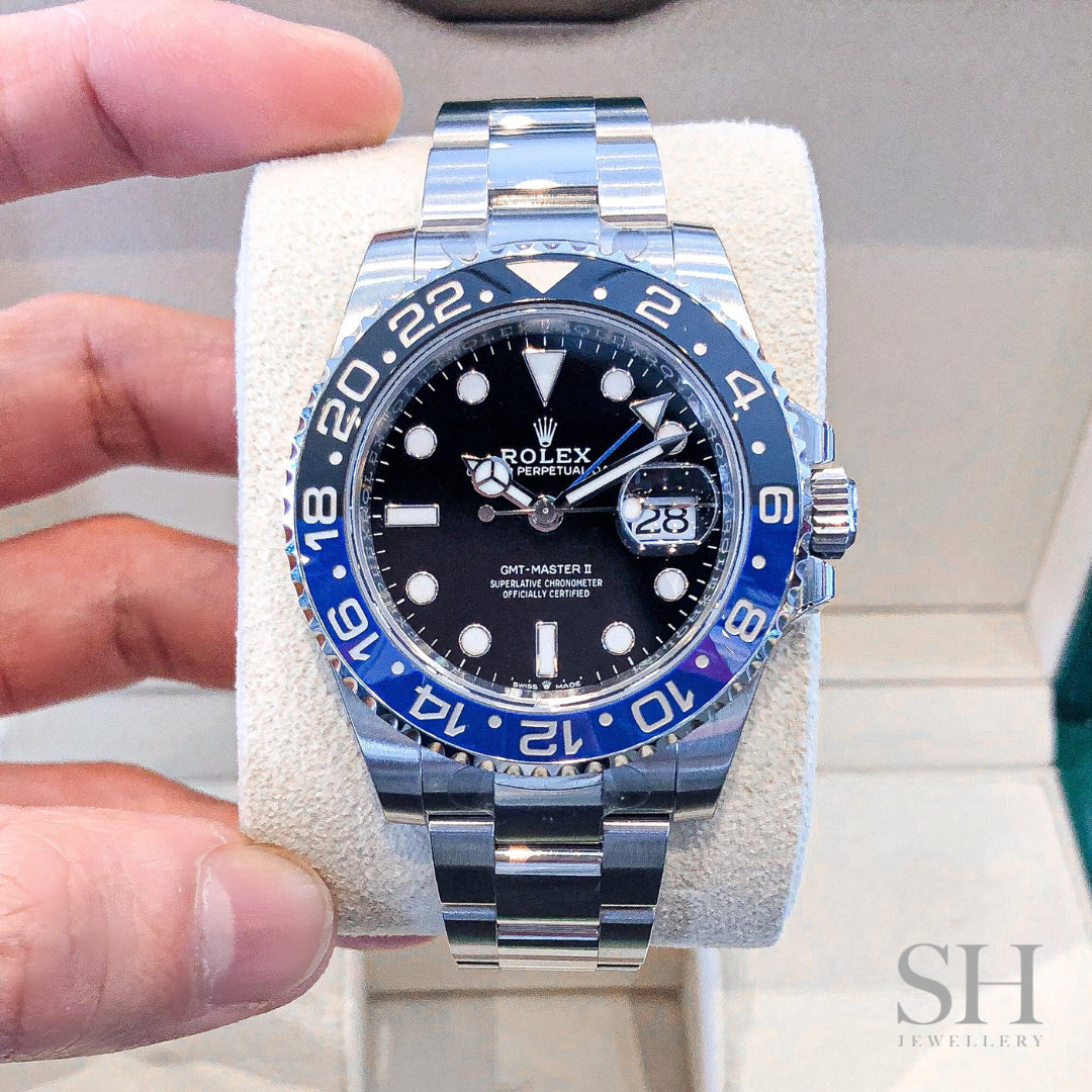 Rolex GMT-Master II 40mm 'Batman' Steel Black Dial Button Markers 2024 Ref m126710blnr-0003 (#838)