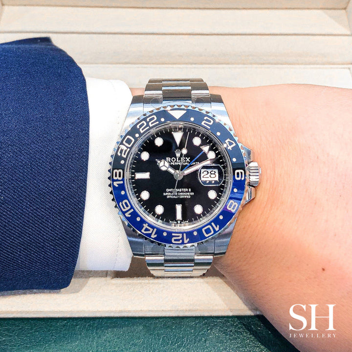 Rolex GMT-Master II 40mm 'Batman' Steel Black Dial Button Markers 2024 Ref m126710blnr-0003 (#838)