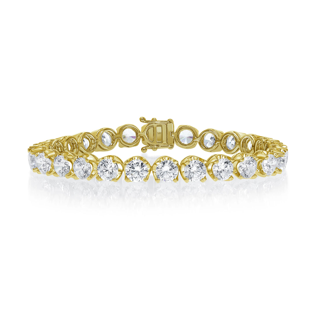 18kt Gold Classic Diamond Tennis Bracelet 15.60ct - W0962