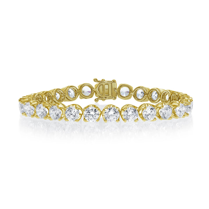 18kt Gold Classic Diamond Tennis Bracelet 15.60ct - W0962