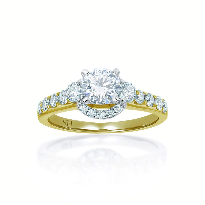Intricate Semi-Halo Engagement Ring - W0252