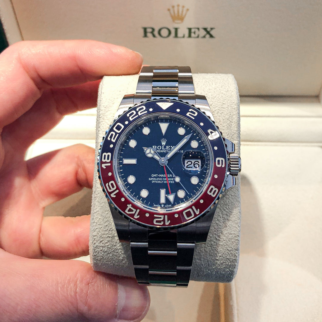 Rolex GMT-Master II 40mm 'Pepsi' WG Midnight Blue Dial Button Markers 2023 Ref m126719blro-0003 (#629)