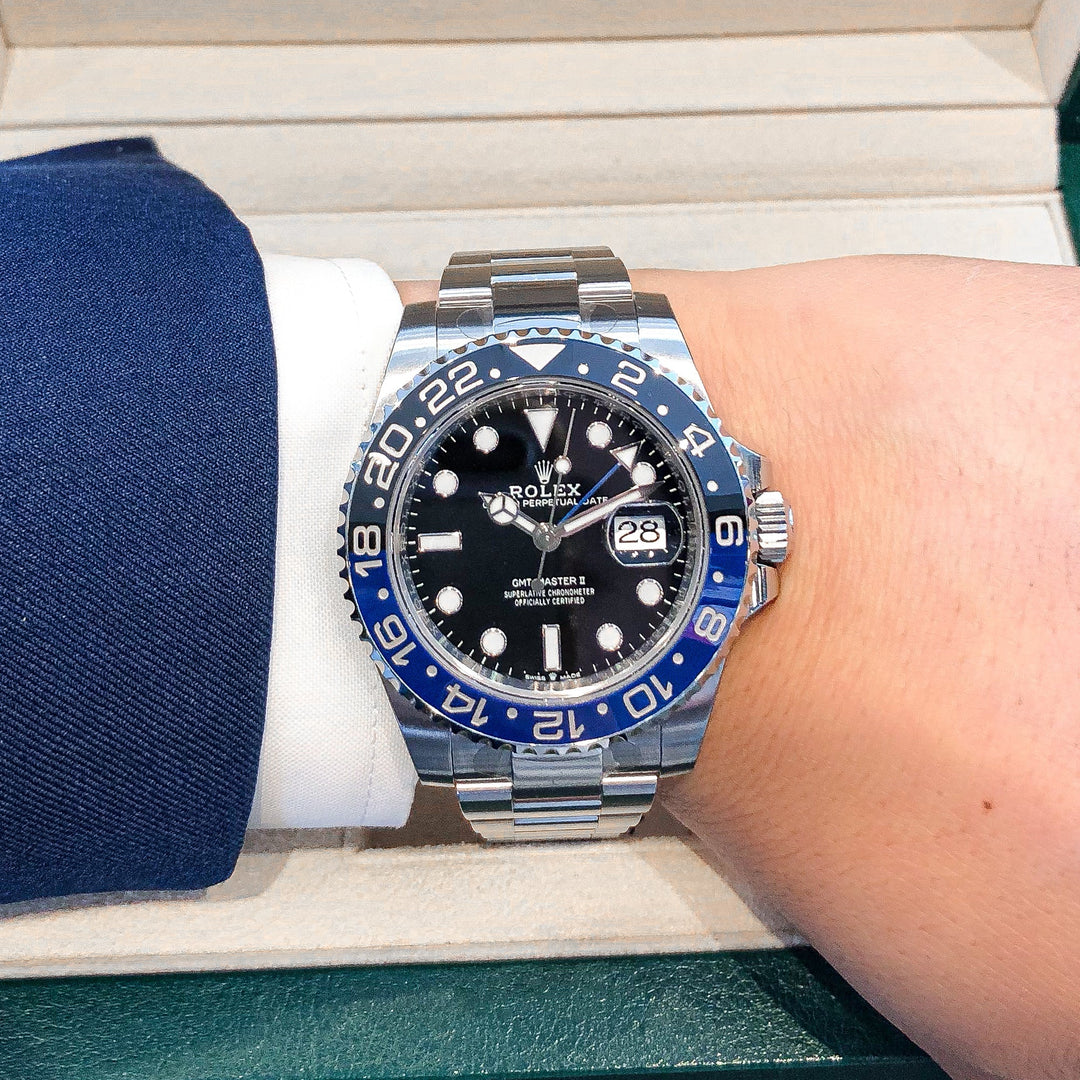 Rolex GMT-Master II 40mm 'Batman' Steel Black Dial Button Markers 2024 Ref m126710blnr-0003 (#806)