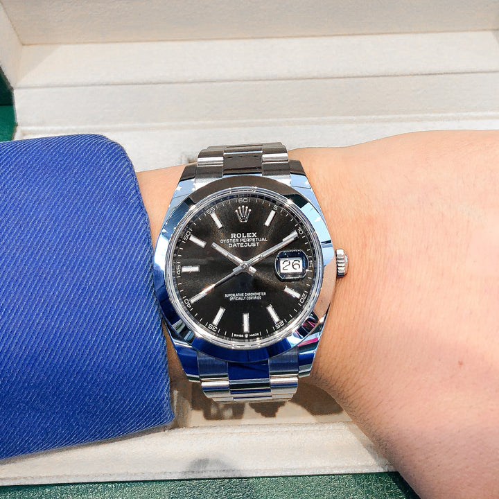 Rolex Datejust41 41mm Steel Black Dial Stick Markers 2024 Ref m126300-0011 (#637)