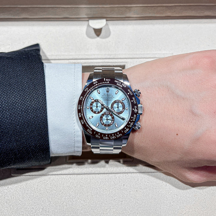 Rolex Cosmograph Daytona 40mm Plat Ice-Blue Dial Stick Markers 2022 Ref m116506-0001 (#663)