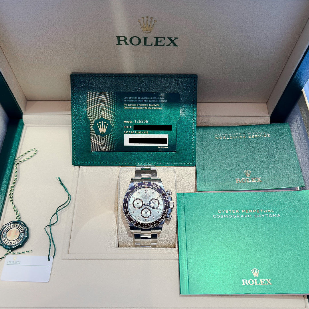 Rolex Cosmograph Daytona 40mm Plat Ice-Blue Dial Stick Markers 2024 Ref m126506-0001 (#699)