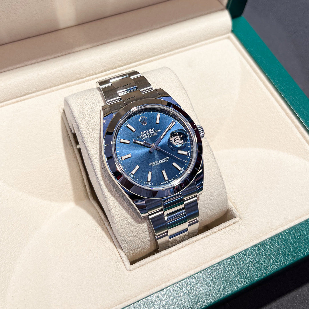 Rolex Datejust41 41mm Steel Blue Dial Stick Markers 2023 Ref m126300-0001 (#748)