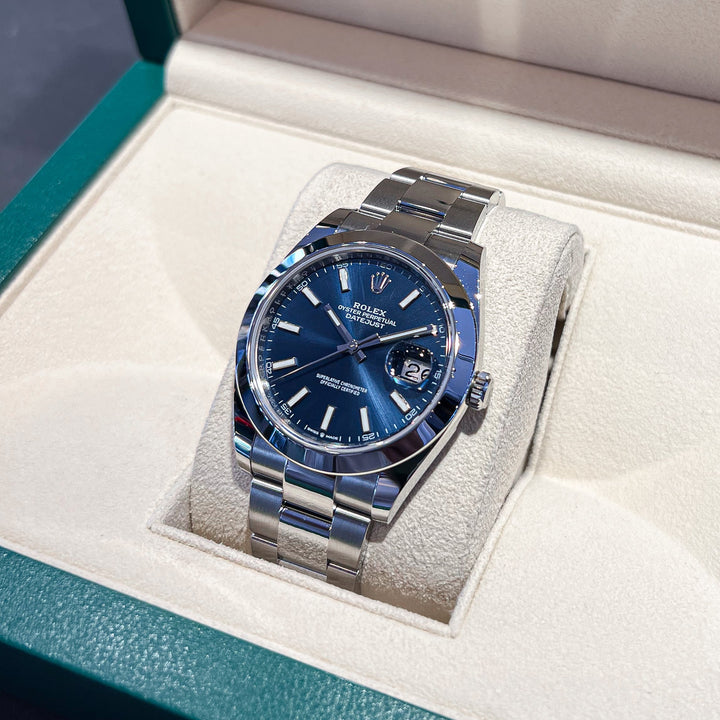 Rolex Datejust41 41mm Steel Blue Dial Stick Markers 2024 Ref m126300-0001 (#709)