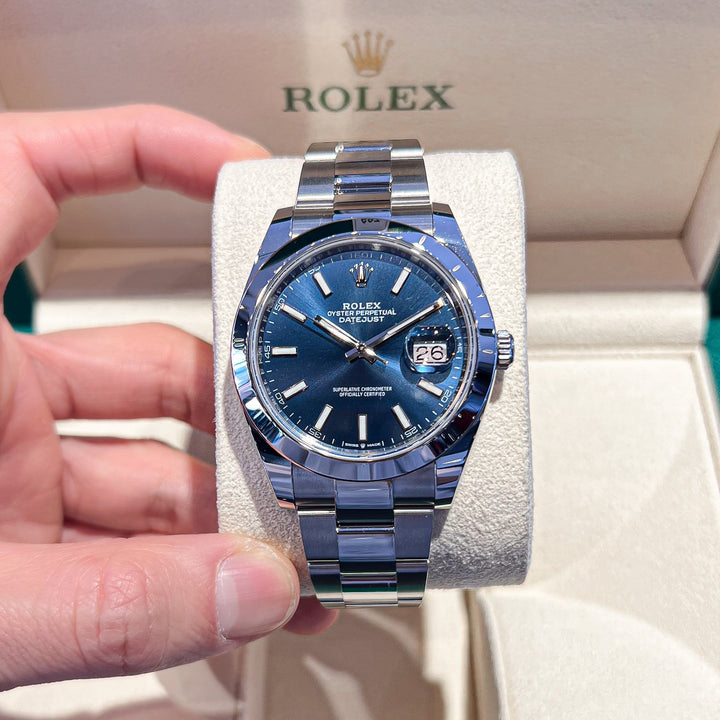 Rolex Datejust41 41mm Steel Blue Dial Stick Markers 2024 Ref m126300-0001 (#709)