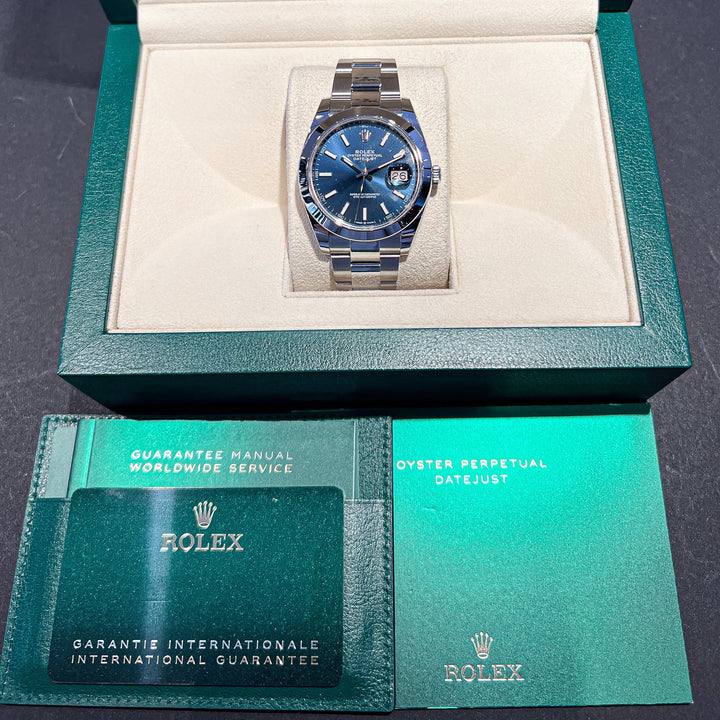 Rolex Datejust41 41mm Steel Blue Dial Stick Markers 2024 Ref m126300-0001 (#773)