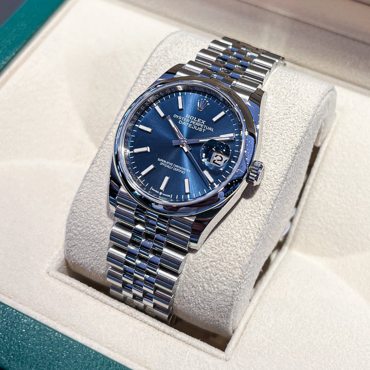 Rolex Datejust36 36mm Steel Blue Dial Stick Markers 2024 Ref m126200-0005 (#842)