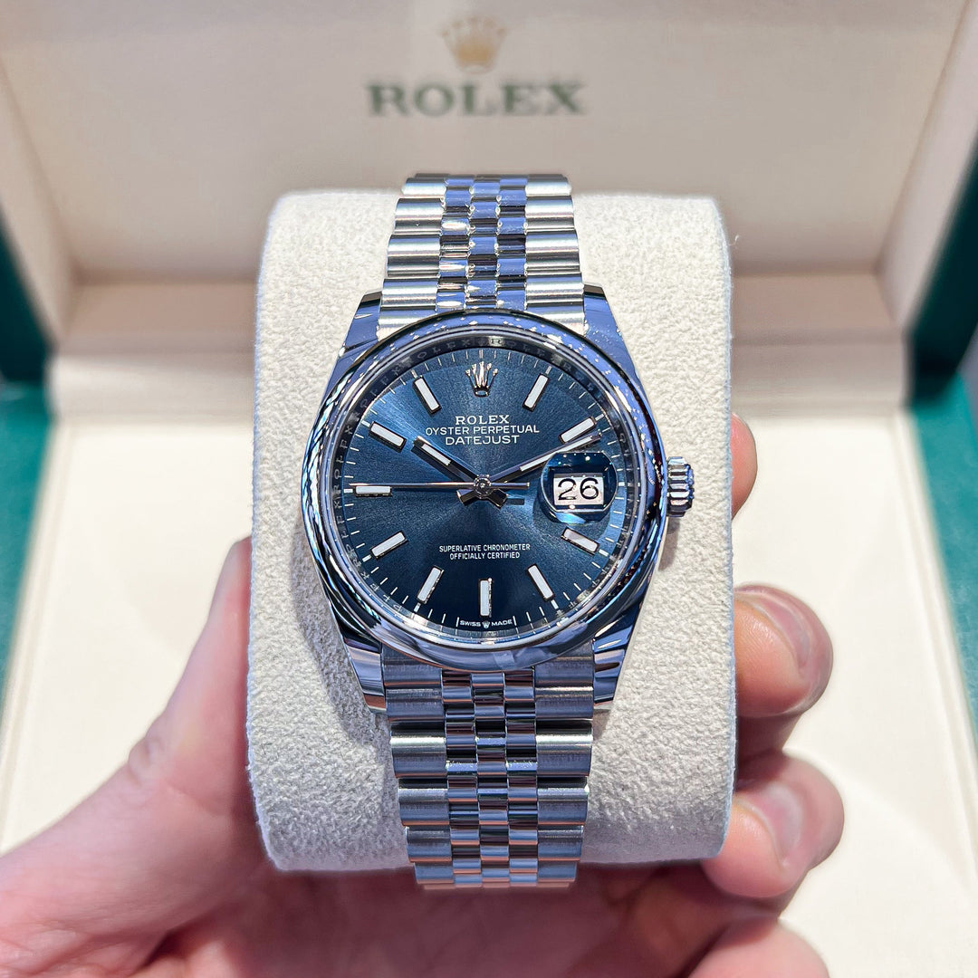 Rolex Datejust36 36mm Steel Blue Dial Stick Markers 2024 Ref m126200-0005 (#842)