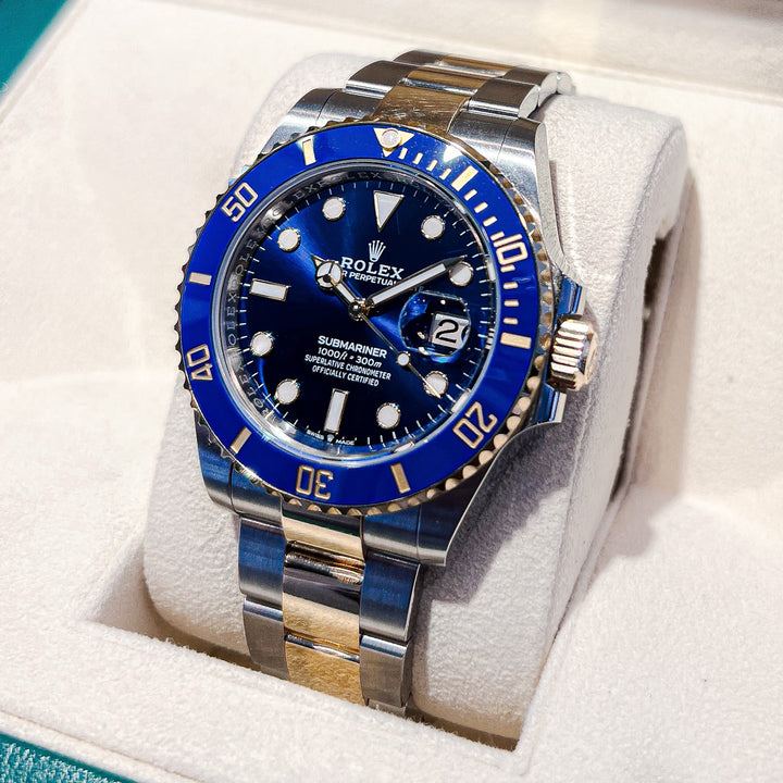 Rolex Submariner-Date 41mm 'Bluesy' Steel/YG Blue Dial Button Markers 2024 Ref m126613lb-0002 (#859)