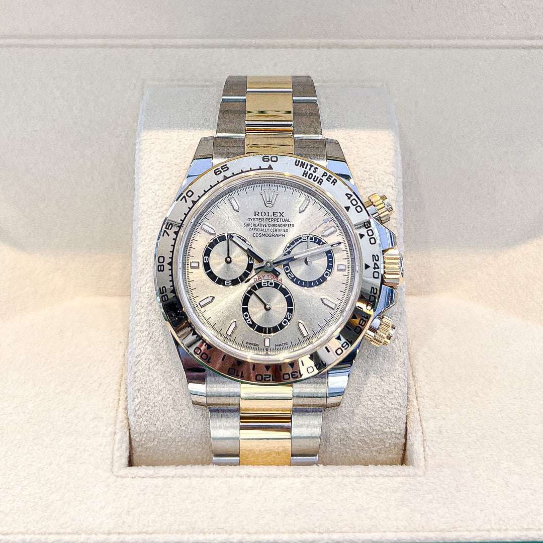 Rolex Cosmograph Daytona 40mm Steel/YG Champagne Dial Stick Markers 2025 Ref m126503-0004 (#871)