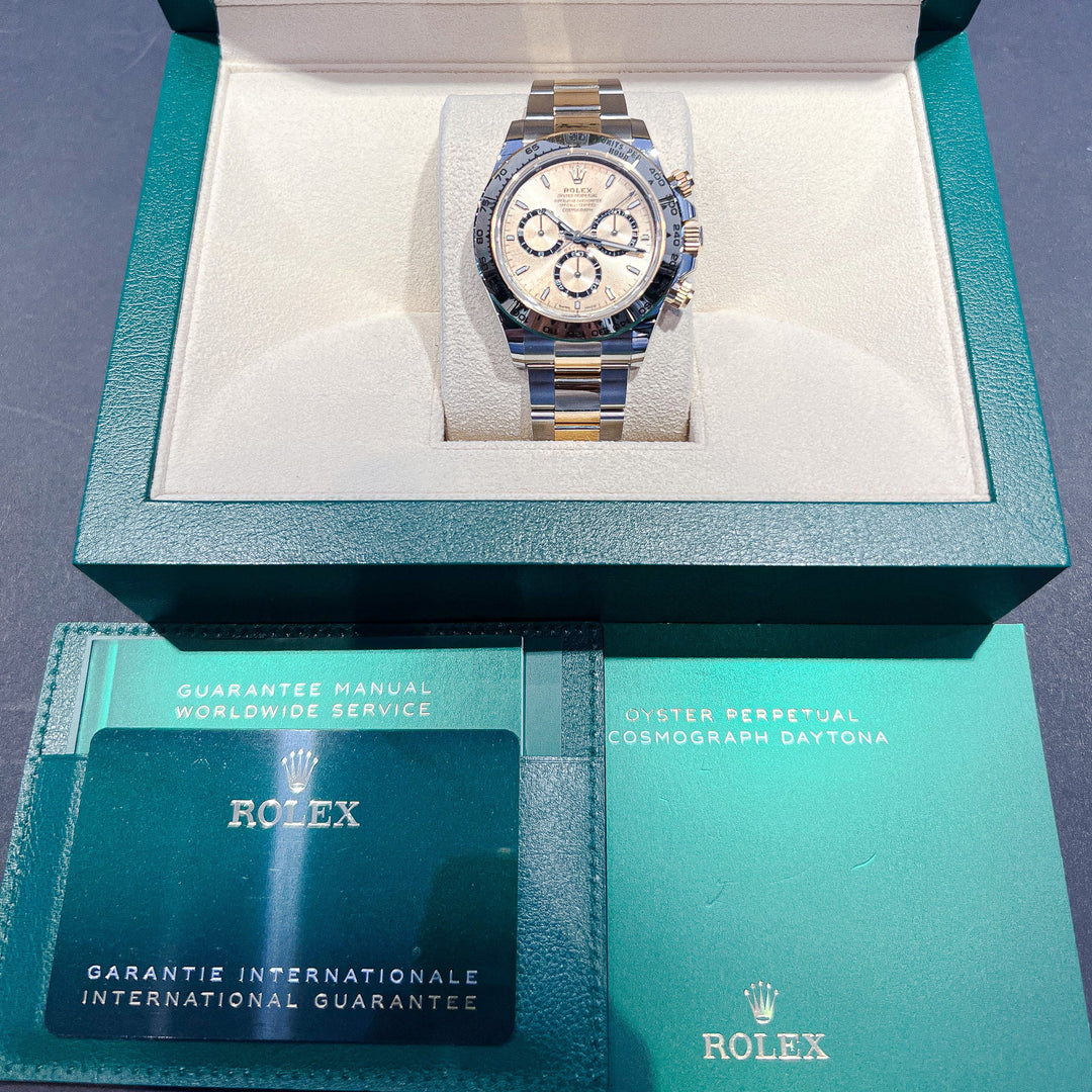 Rolex Cosmograph Daytona 40mm Steel/YG Champagne Dial Stick Markers 2024 Ref m126503-0004 (#804)