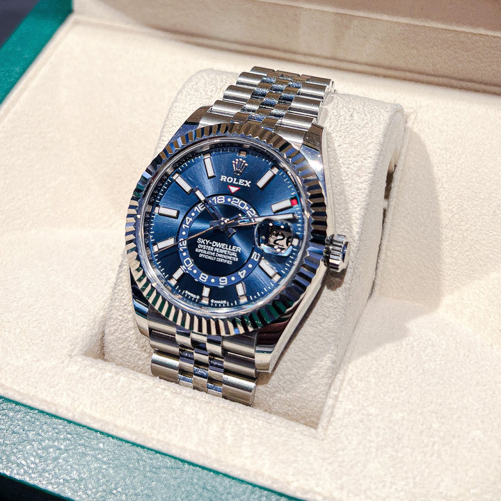 Rolex Sky-Dweller 42mm Steel/WG Blue Dial Stick Markers 2023 Ref m336934-0006 (#657)