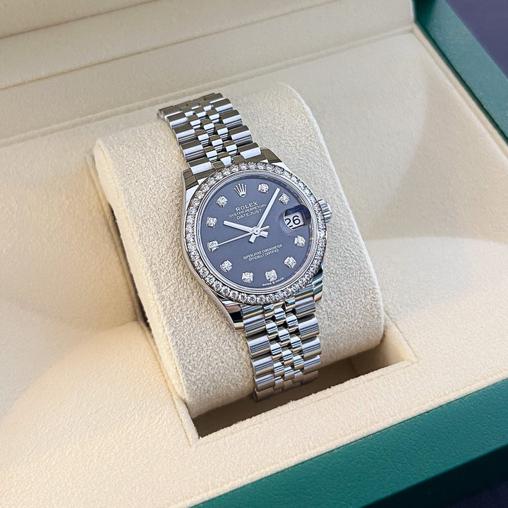 Rolex Datejust31 31mm Steel/WG Dark Grey Dial Diamond Markers 2024 Ref m278384rbr-0010 (#736)