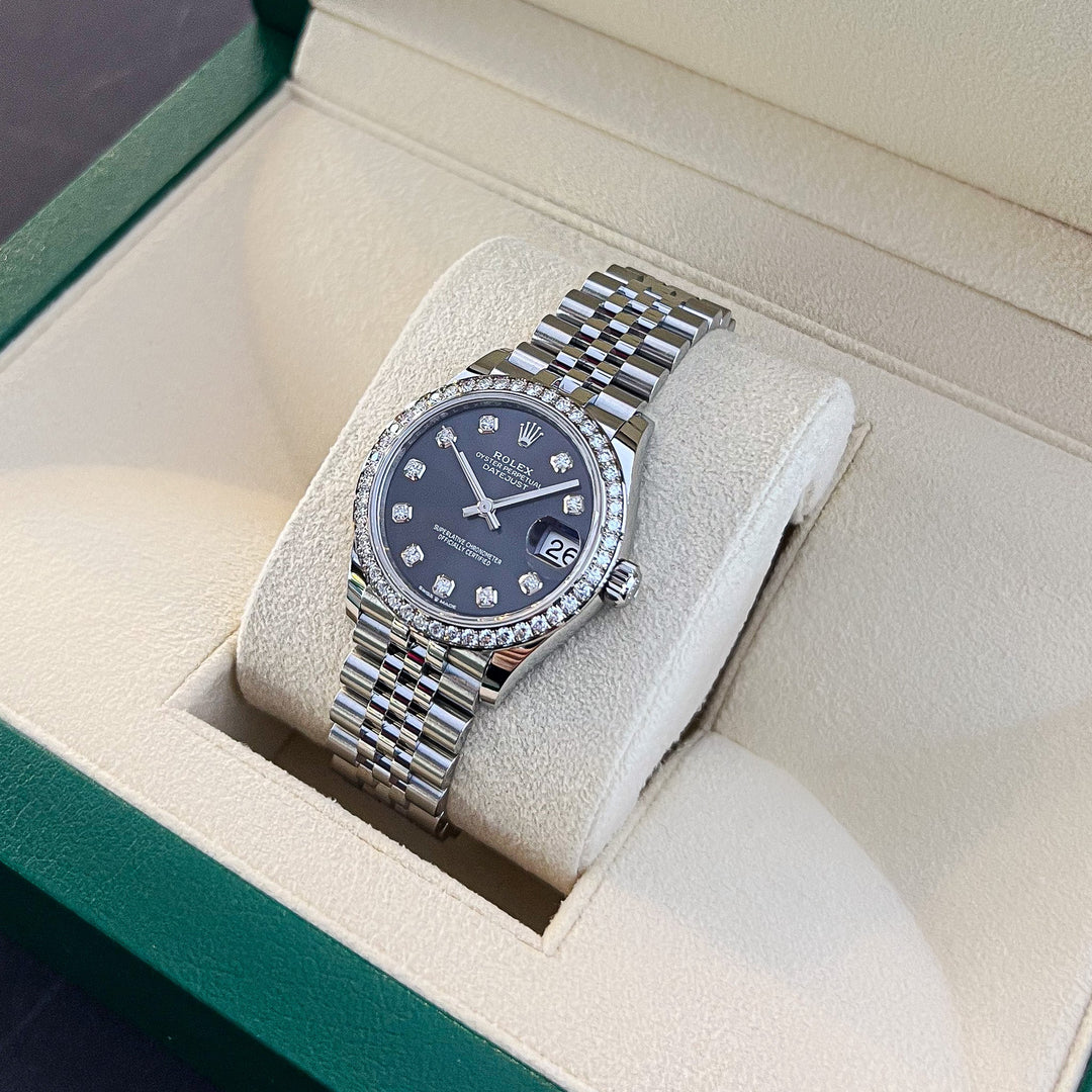 Rolex Datejust31 31mm Steel/WG Dark Grey Dial Diamond Markers 2024 Ref m278384rbr-0010 (#736)