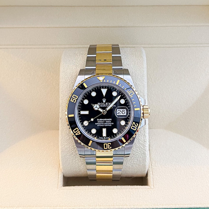 Rolex Submariner-Date 41mm Steel/YG Black Dial Button Markers 2024 Ref m126613ln-0002 (#744)