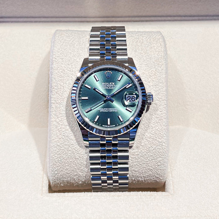 Rolex Datejust31 31mm Steel/WG Green Dial Stick Markers 2024 Ref m278274-0018 (#836)