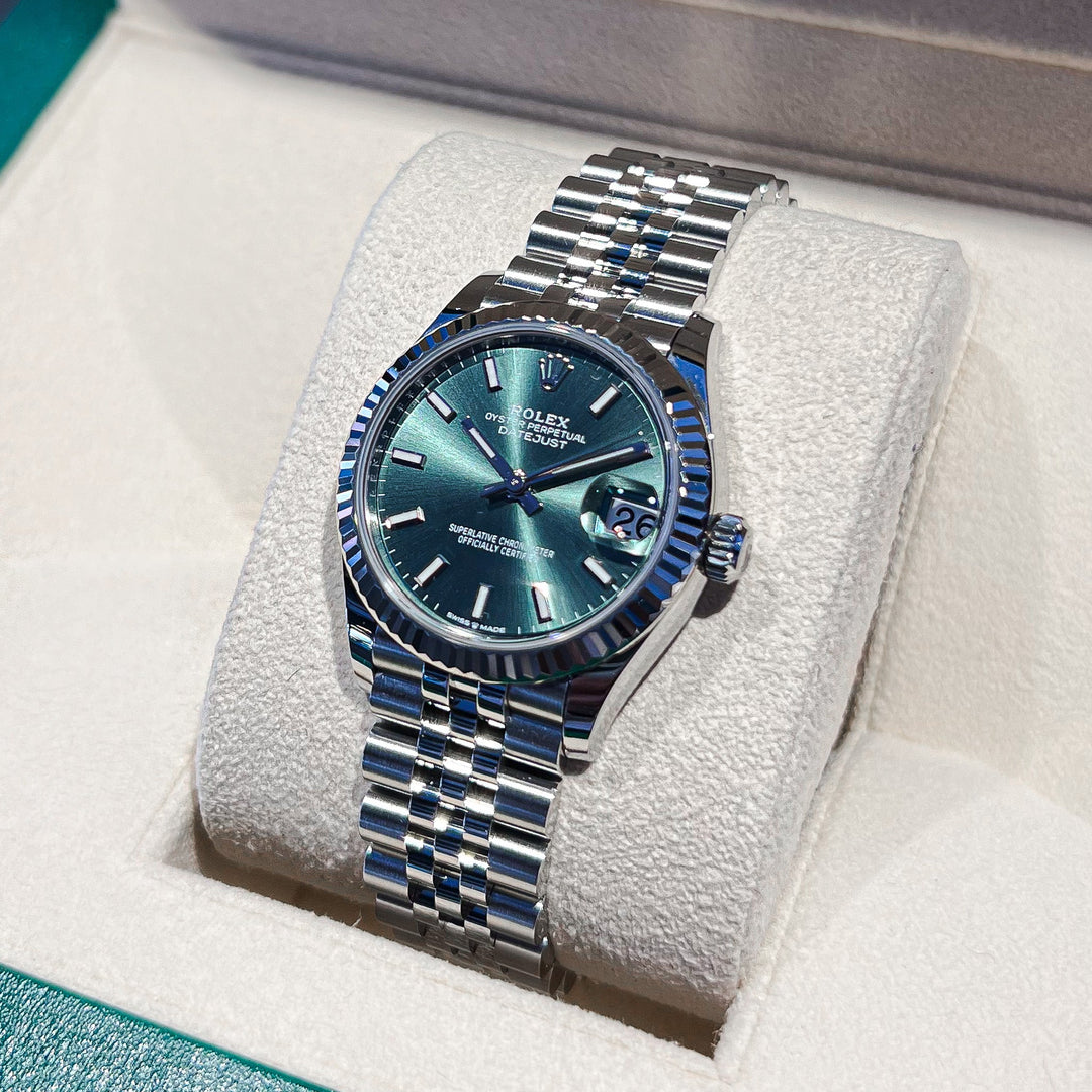 Rolex Datejust31 31mm Steel/WG Green Dial Stick Markers 2023 Ref m278274-0018 (#742)