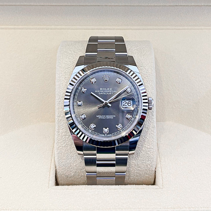 Rolex Datejust41 41mm Steel Slate Dial Diamond Markers 2024 Ref m126334-0005 (#724)