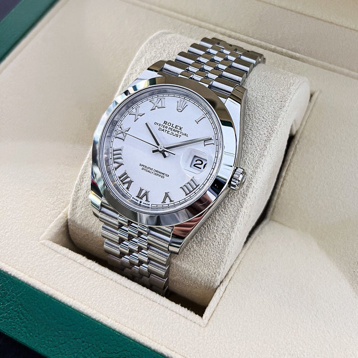 Rolex Datejust41 41mm Steel White Dial Numeral Markers 2024 Ref m126300-0016 (#757)
