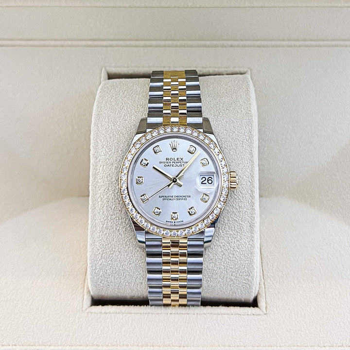 Rolex Datejust31 31mm Steel/YG Silver Dial Diamond Markers 2025 Ref m278383rbr-0020 (#932)