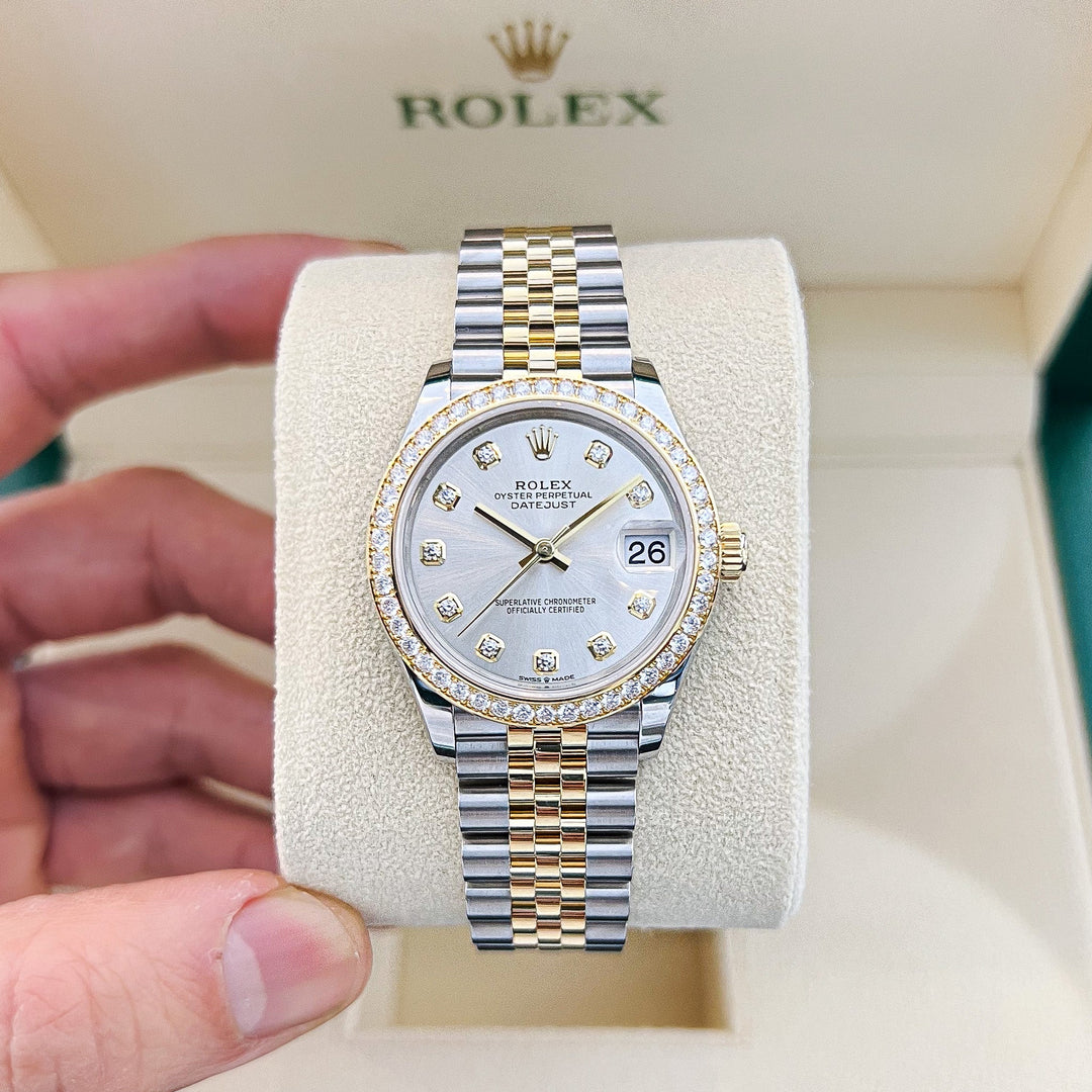 Rolex Datejust31 31mm Steel/YG Silver Dial Diamond Markers 2025 Ref m278383rbr-0020 (#932)