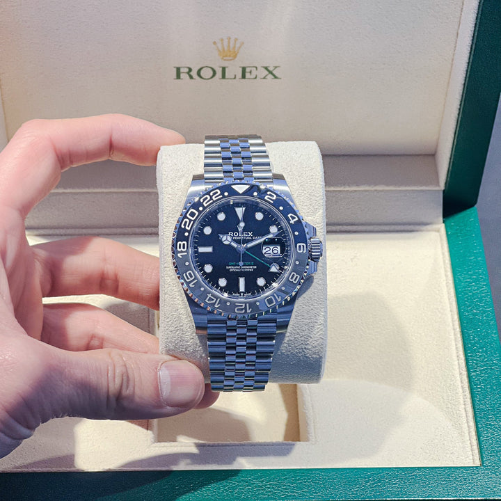Rolex GMT-Master II 40mm 'Bruce Wayne' Steel Black Dial Button Markers 2025 Ref m126710grnr-0003 (#861)