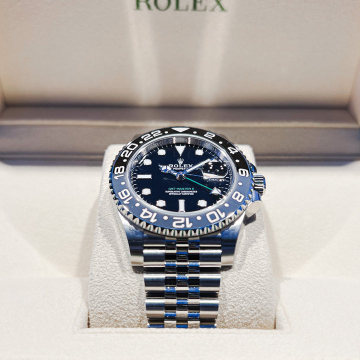 Rolex GMT-Master II 40mm 'Bruce Wayne' Steel Black Dial Button Markers 2025 Ref m126710grnr-0003 (#900)