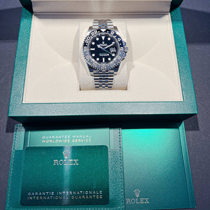 Rolex GMT-Master II 40mm 'Bruce Wayne' Steel Black Dial Button Markers 2025 Ref m126710grnr-0003 (#861)