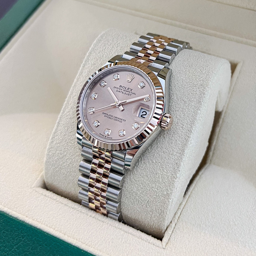 Rolex Datejust31 31mm Steel/RG Rosé Dial Diamond Markers 2024 Ref m278271-0024 (#749)