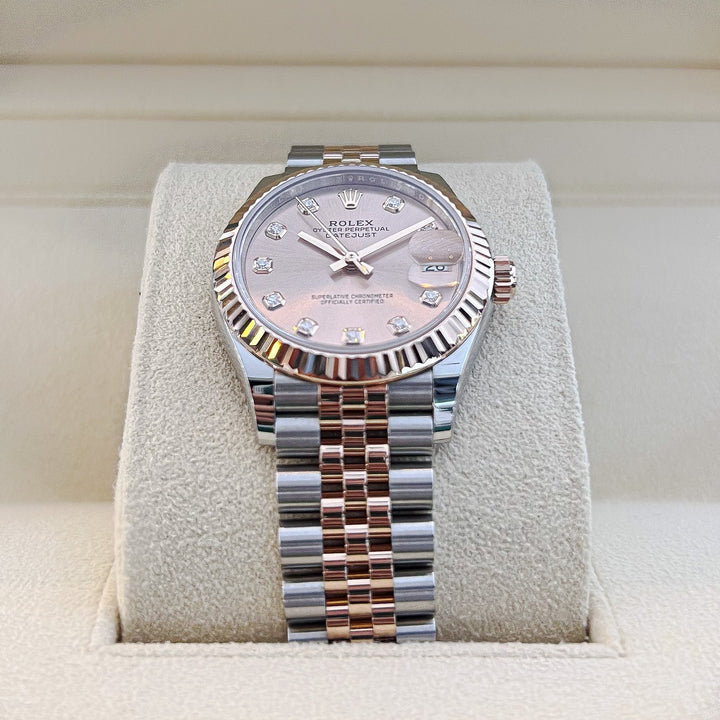 Rolex Datejust31 31mm Steel/RG Rosé Dial Diamond Markers 2024 Ref m278271-0024 (#749)