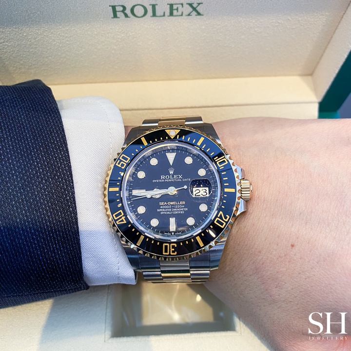 Rolex Sea-Dweller 43mm Steel/YG Black Dial Button Markers 2023 Ref m126603-0001 (#329)