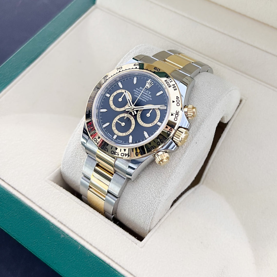 Rolex Cosmograph Daytona 40mm Steel/YG Black Dial Stick Markers 2024 Ref m126503-0003 (#780)