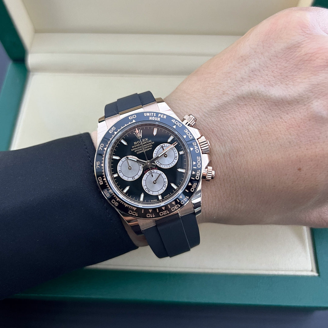 Rolex Cosmograph Daytona 40mm RG Black Dial Stick Markers 2024 Ref m126515ln-0002 (#896)