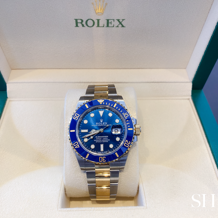 Rolex Submariner-Date 41mm 'Bluesy' Steel/YG Blue Dial Button Markers 2023 Ref m126613lb-0002 (#508)