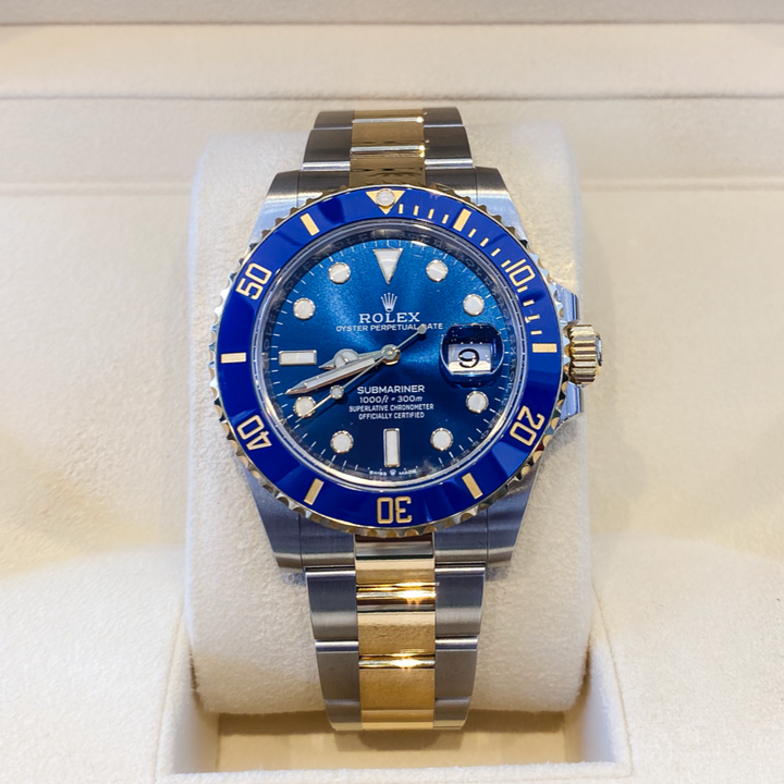 Rolex Submariner-Date 41mm 'Bluesy' Steel/YG Blue Dial Button Markers 2024 Ref m126613lb-0002 (#849)