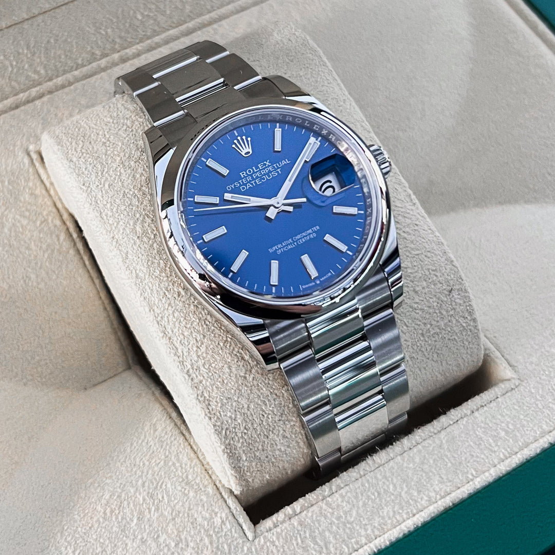 Rolex Datejust36 36mm Steel Blue Dial Stick Markers 2024 Ref m126200-0006 (#848)