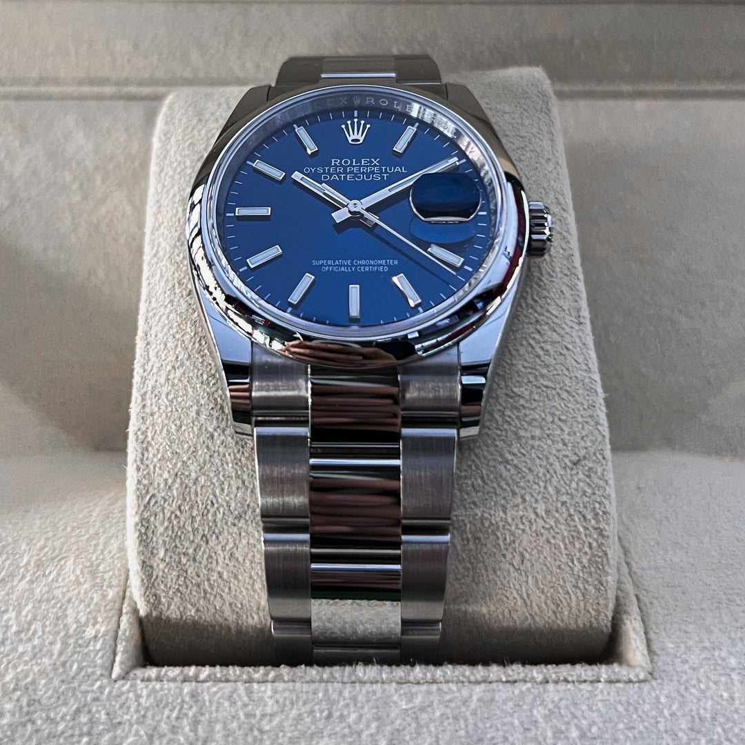 Rolex Datejust36 36mm Steel Blue Dial Stick Markers 2024 Ref m126200-0006 (#848)